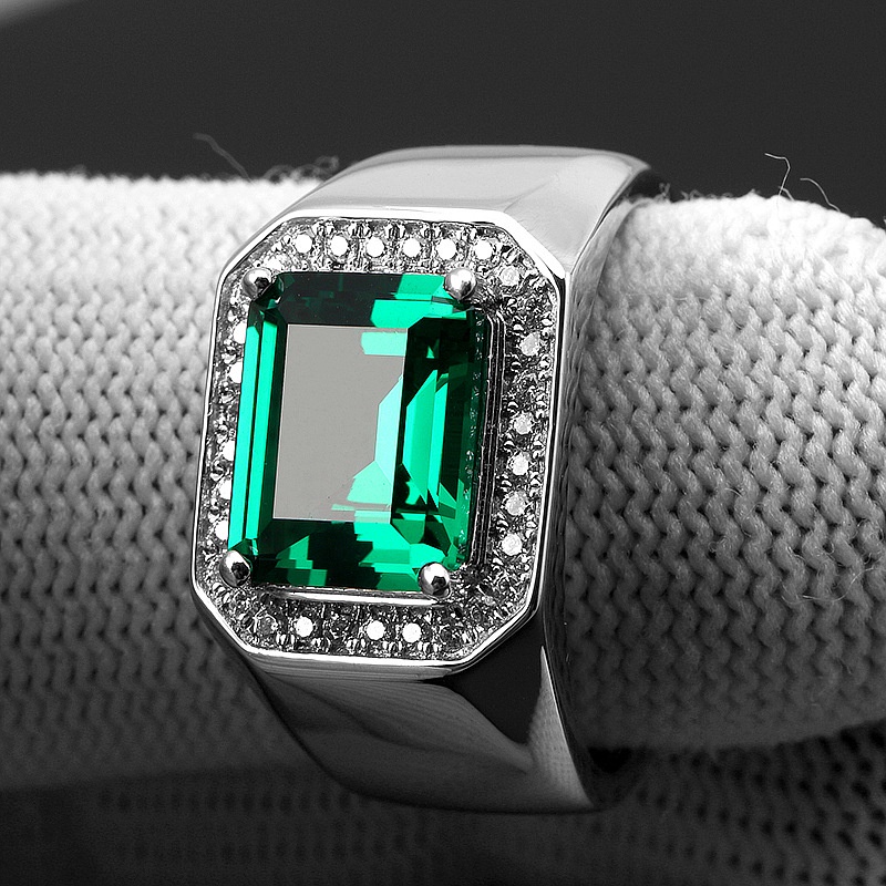 Nhẫn Hở Mạ Vàng Trắng Đính Đá Sapphire Giả