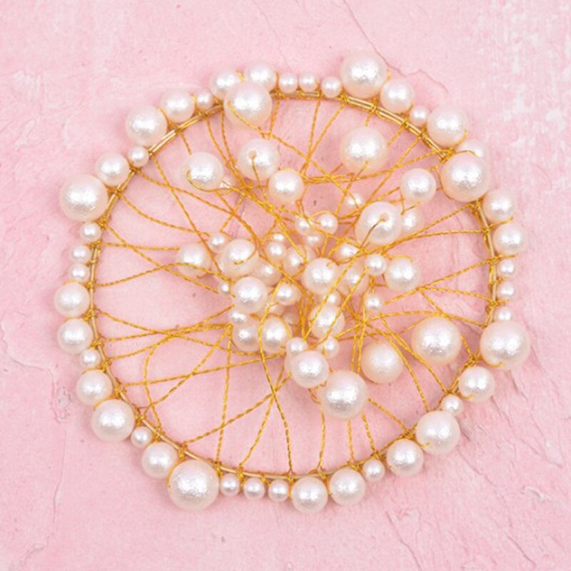 Vương miện đính ngọc trai nhân tạo trang trí bánh kem tiện lợi