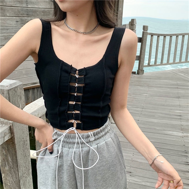 Áo Tank Top Hai Dây Màu Sắc Thời Trang Mùa Hè Quyến Rũ Cho Nữ