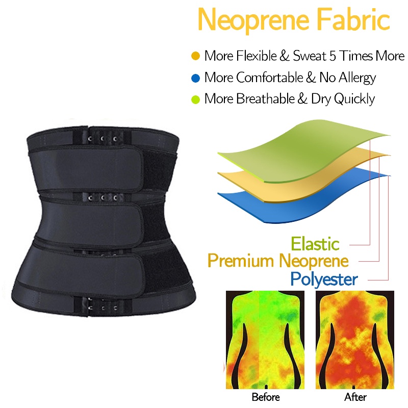 Đai Nịt Bụng Định Hình Eo Thon Màu Đen Size XL