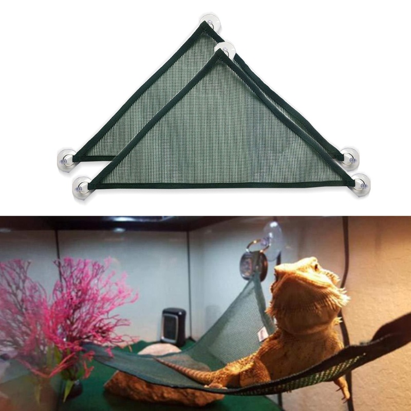 Set 2 Võng Lưới Có Giác Hút Treo Chuồng Nuôi Thú Cưng Bò Sát