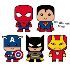 Lì xì Siêu nhân ( Set 5 siêu anh hùng)