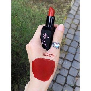 New!!! [Đỏ Đất - Dark Rose] Son Sáp Phủ Phấn Dolly Không Chì Màu Đỏ Đất