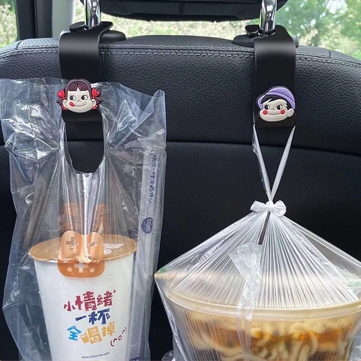 Set 4 Móc Treo Đồ Đa Năng Gắn Sau Ghế Xe Hơi Kiểu Hoạt Hình Xinh Xắn