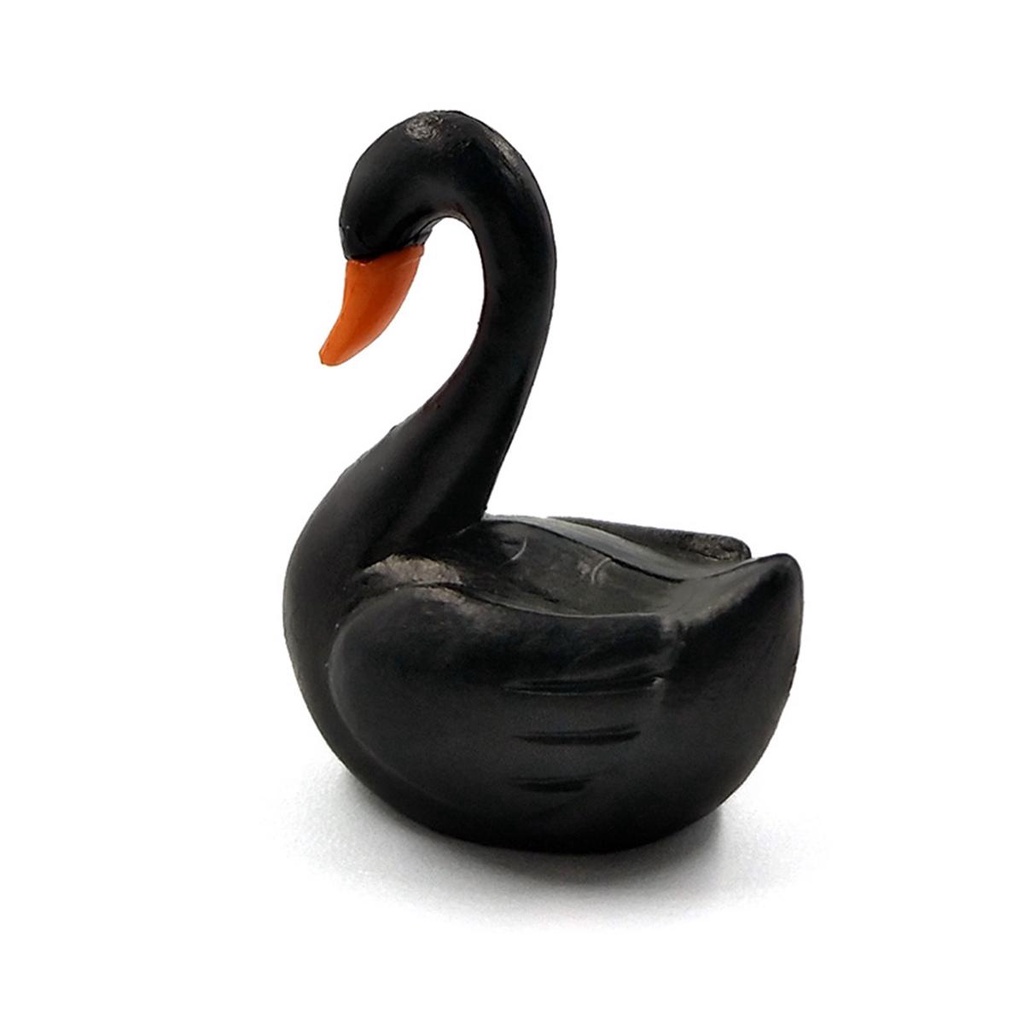 Set 10 Mô Hình Thiên Nga Trắng Đen Trang Trí Tiểu Cảnh