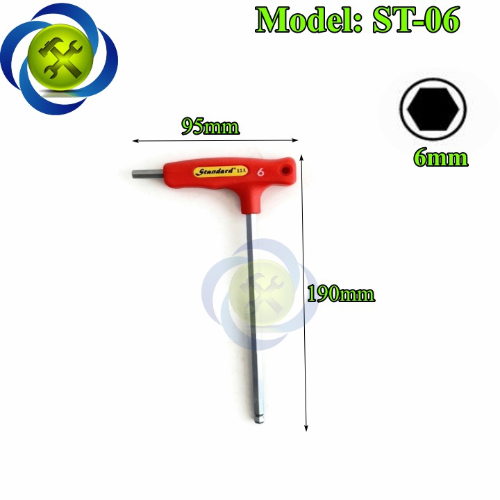 Lục giác bi chữ T 6mm Standard ST-06 cán đỏ