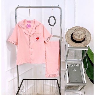 Bộ Lụa Viền Bèo Siêu Xinh( ảnh thật shop chụp)