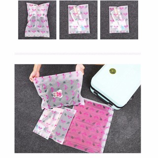 TÚI ZIP ĐỰNG QUẦN ÁO, ĐỰNG ĐỒ SẠCH IN HÌNH HỒNG HẠC DÀY DẶN