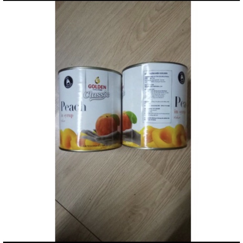 Đào ngâm nước đường Goden lon 820g