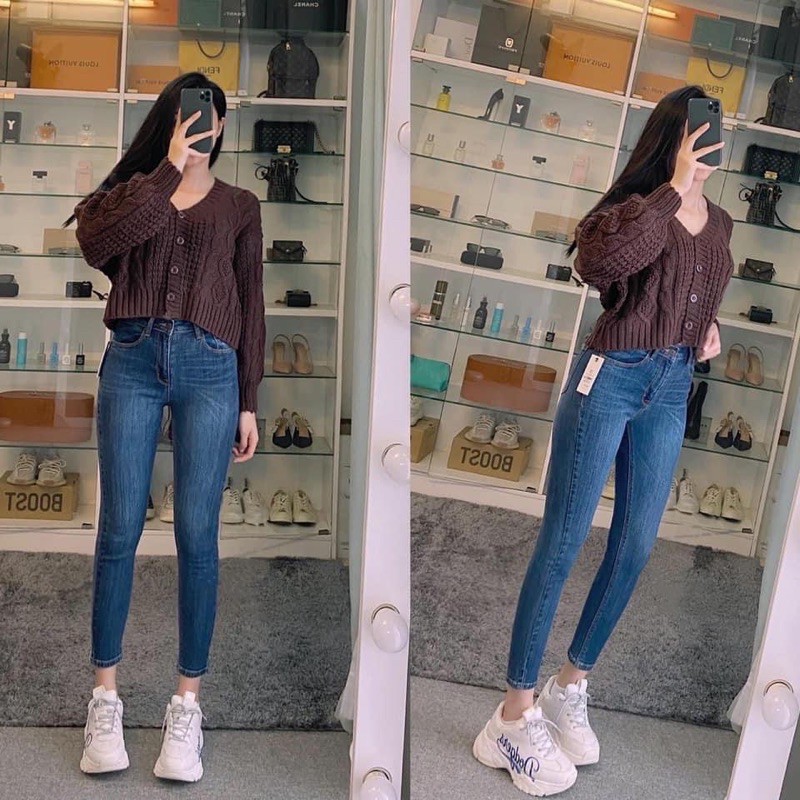 QUẦN SKINNY KANCAN 9 TẤC CHUẨN VNXK LƯNG CAO QUÁ RỐN (video shop quay)