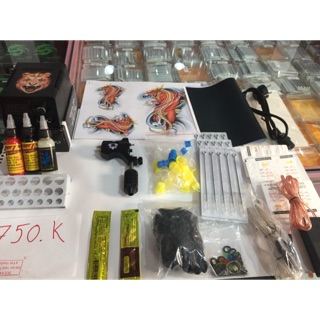 -Bộ kit 1 máy xăm moto Bishop mầu đen