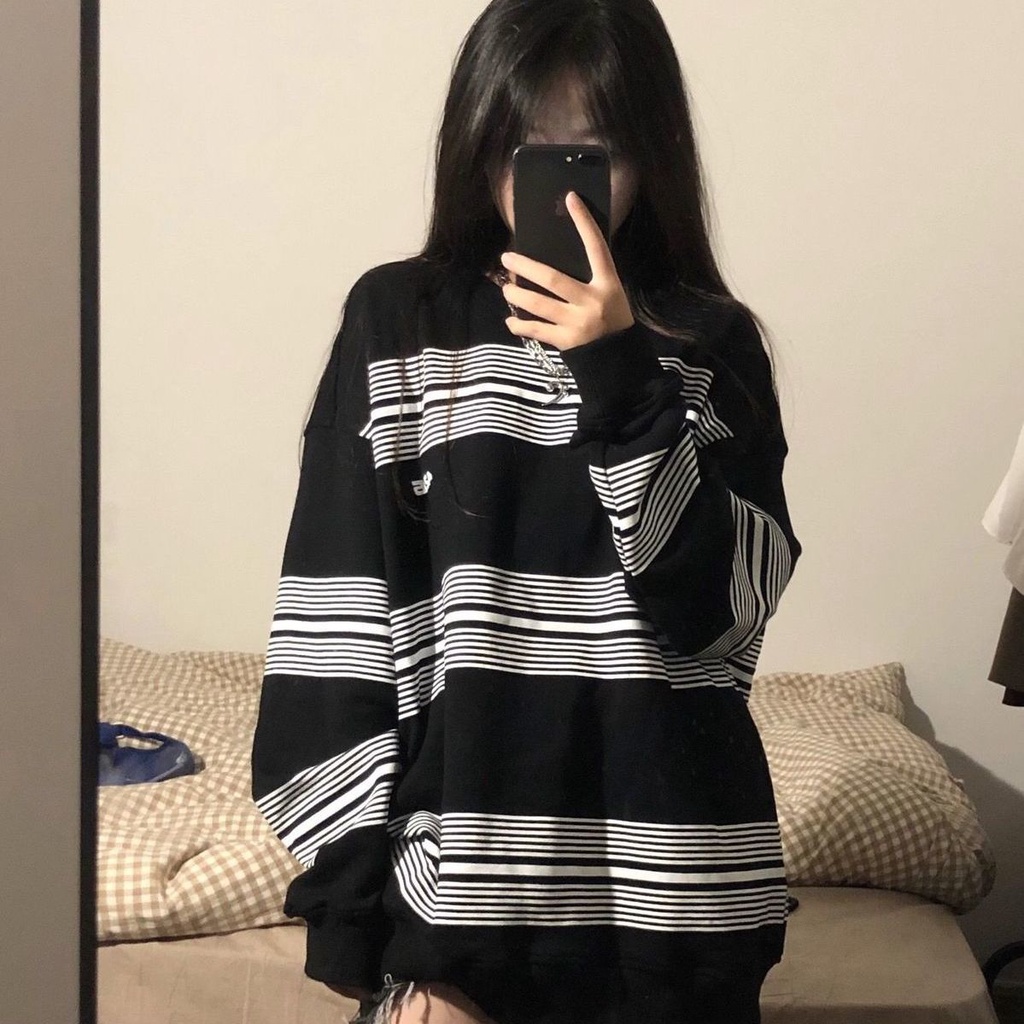 Mới Áo Thun Tay Ngắn Cổ Tròn Họa Tiết Kẻ Sọc Phong Cách Hàn Quốc Thời Trang Cho Nữ 2021 | BigBuy360 - bigbuy360.vn