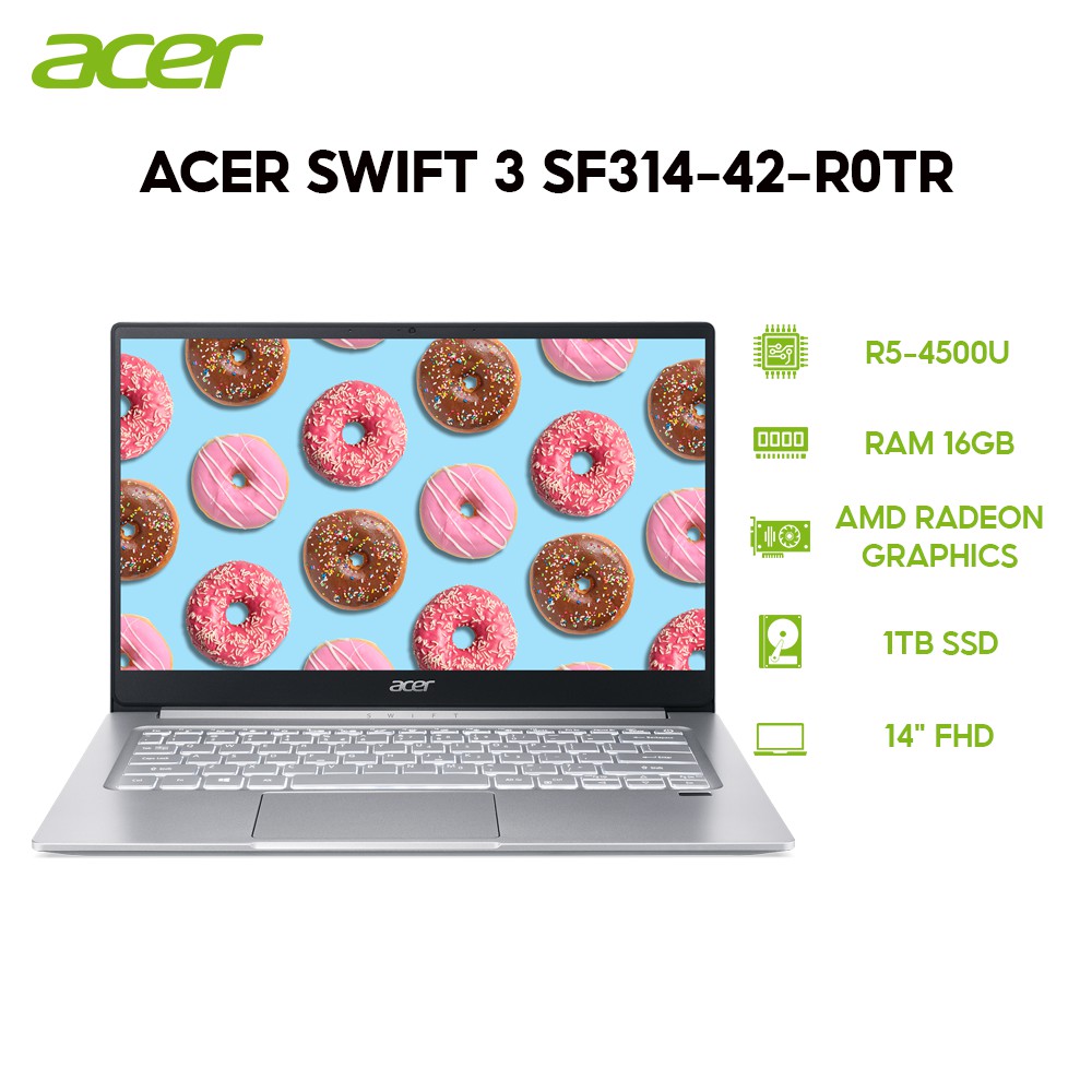 Laptop Acer Swift 3 SF314-42-R0TR R5-4500U | 16GB | 1TB | AMD Radeon Graphics | 14" FHD | Win 10