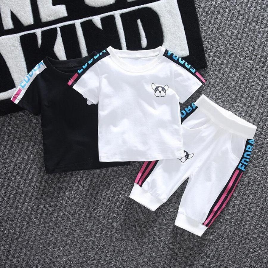 Bộ Quần Dài Áo Cộc Tay Có Hình Thú Cho Bé Trai Và Bé Gái Chất Liệu Thun Từ 8Kg Đến 32Kg - Bộ DPA Chaarlie Kids