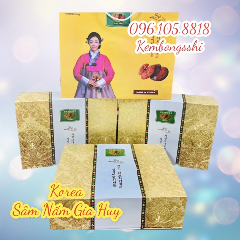[HÀNG MỚI VỀ] Nấm Linh Chi Đỏ 6 HÀN QUỐC - HỘP QUÀ BIẾU SANG TRỌNG