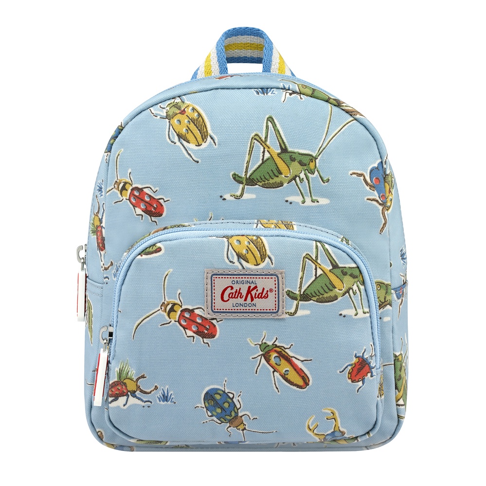 Cath Kidston - Balo cho bé Kids Mini Rucksack with Chest Strap - Bugs - Sea Blue - 930796