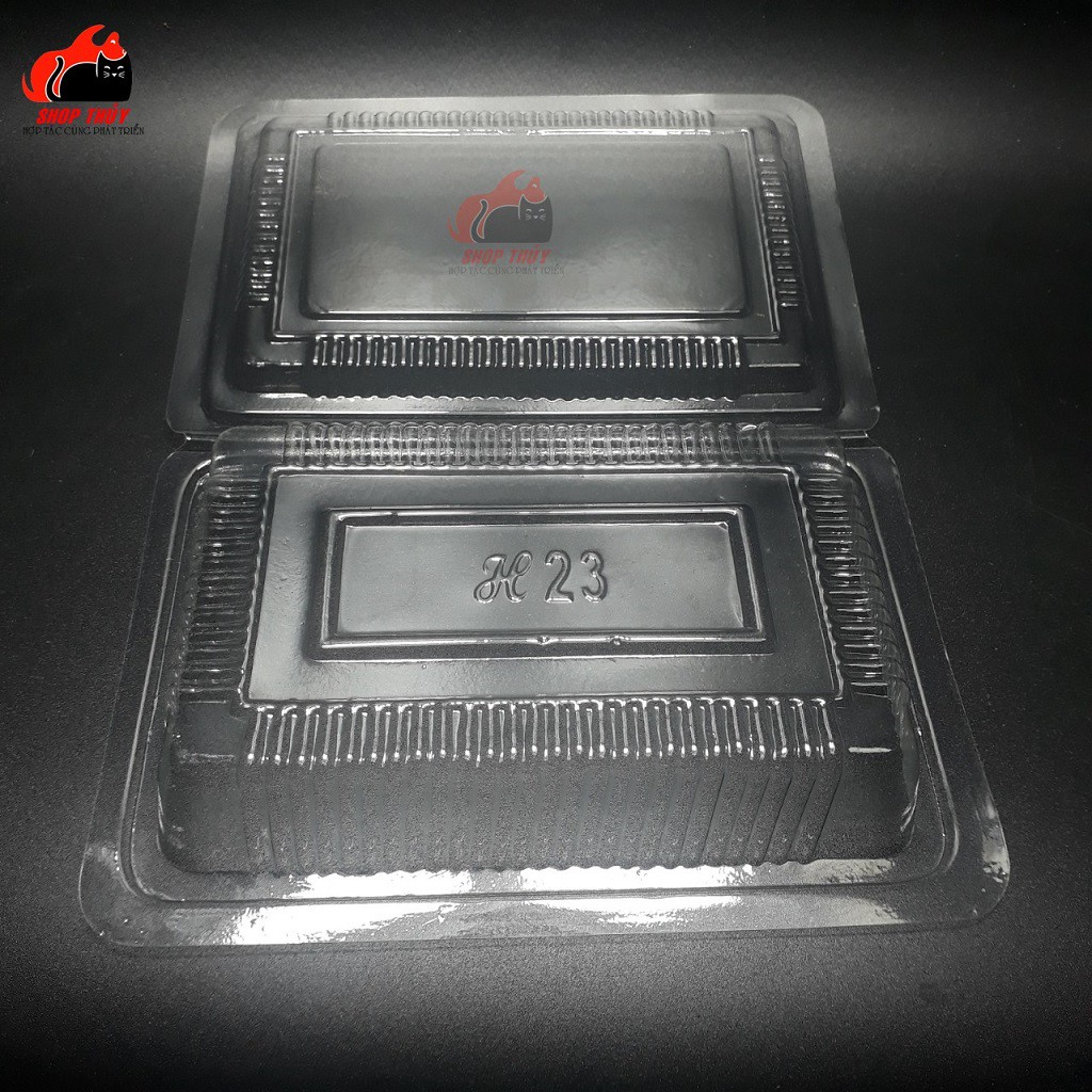 Hộp Nhựa H23 - 100 Hộp Nhựa Định Hình TN - Hộp Nhựa Dùng Một Lần Trong Suốt.