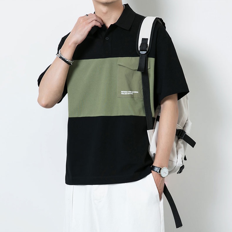 Áo Thun Polo Nam Nữ Tay Lỡ Phối Túi Ngực Cổ Bẻ Thời Trang Zenkonu TOP NAM 228