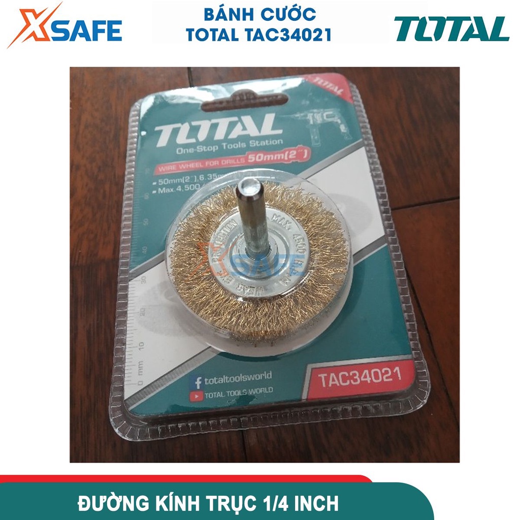 Bánh cước mài tròn TOTAL đường kính 50-100mm, trục 1/4inch, đường kính dây cước 0.3mm, dùng bào, mài nhẵn, mài cạnh tước