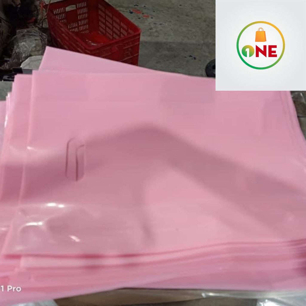 Túi nilon hạt xoài PE màu hồng Pastel 1kg hàng đẹp