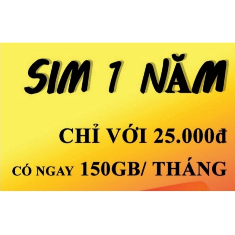 Sim 2000 ( Sim 1 năm) sài thoải mái cả năm. 5GB/ngày