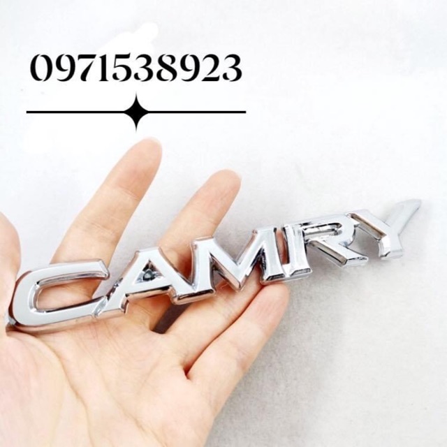 logo chữ nổi TOYOTA CAMRY dán đuôi xe