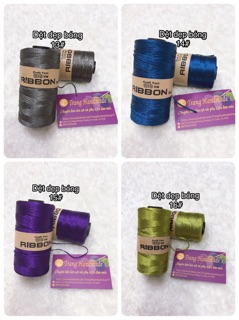 sợi ribbon móc túi xách