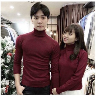 [FREESHIP TỪ 200K] ÁO LEN CỔ LỌ ĐÔI MÀU Đỏ 2019