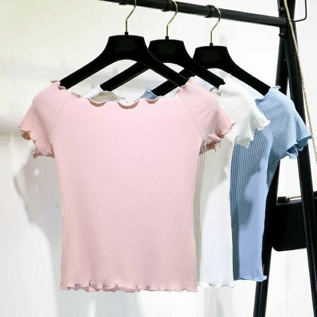 Áo croptop trễ vai 15 màu chất vải mềm mịn LIKANO CRT55