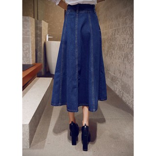 Đầm Denim Tung Xòe 2 Lớp