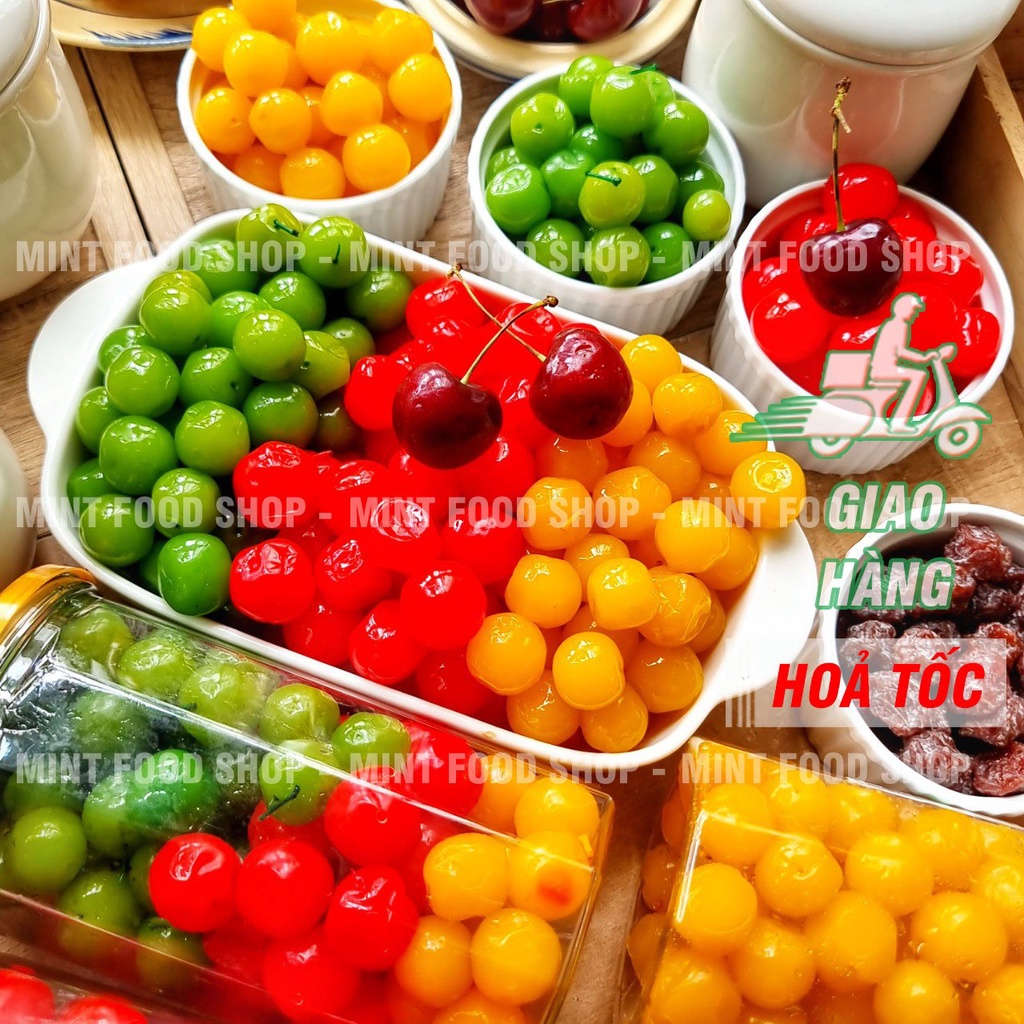 Mứt Cherry ANh Đào Giòn  - Lon 500gram