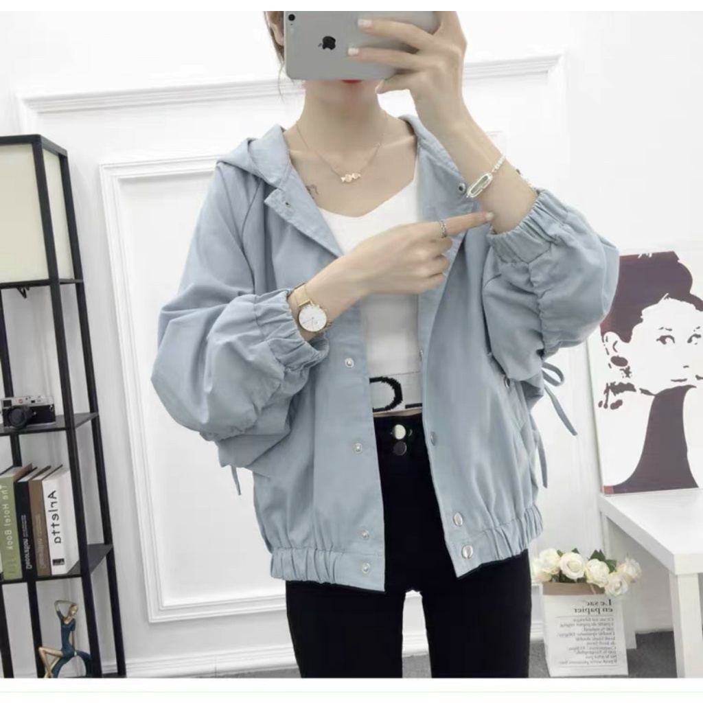 Áo Khoác Kaki Nữ Có Dây  Rút Eo Đẹp Xinh Lung Linh