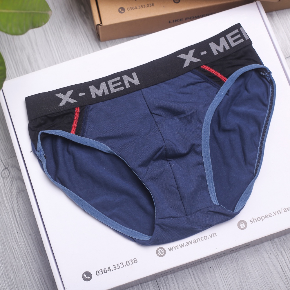 Hộp 4 Quần Sịp Nam Tam Giác Cotton co giãn thoáng khí, thấm hút tốt mặc cực thoải mái Avanco