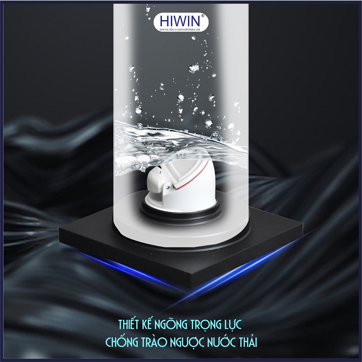 Phễu thoát sàn ngăn mùi hôi thoát nước nhanh đồng mạ đen kích thước 100x100mm HIWIN FD-1414B