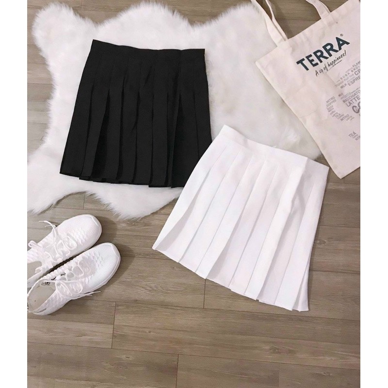 chân váy tenis skirt lưng cao xếp li to vkv