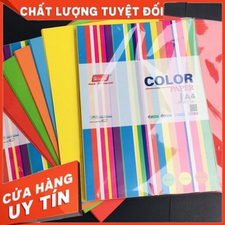 Tập 100 tờ giấy 5 màu a4 loại mỏng