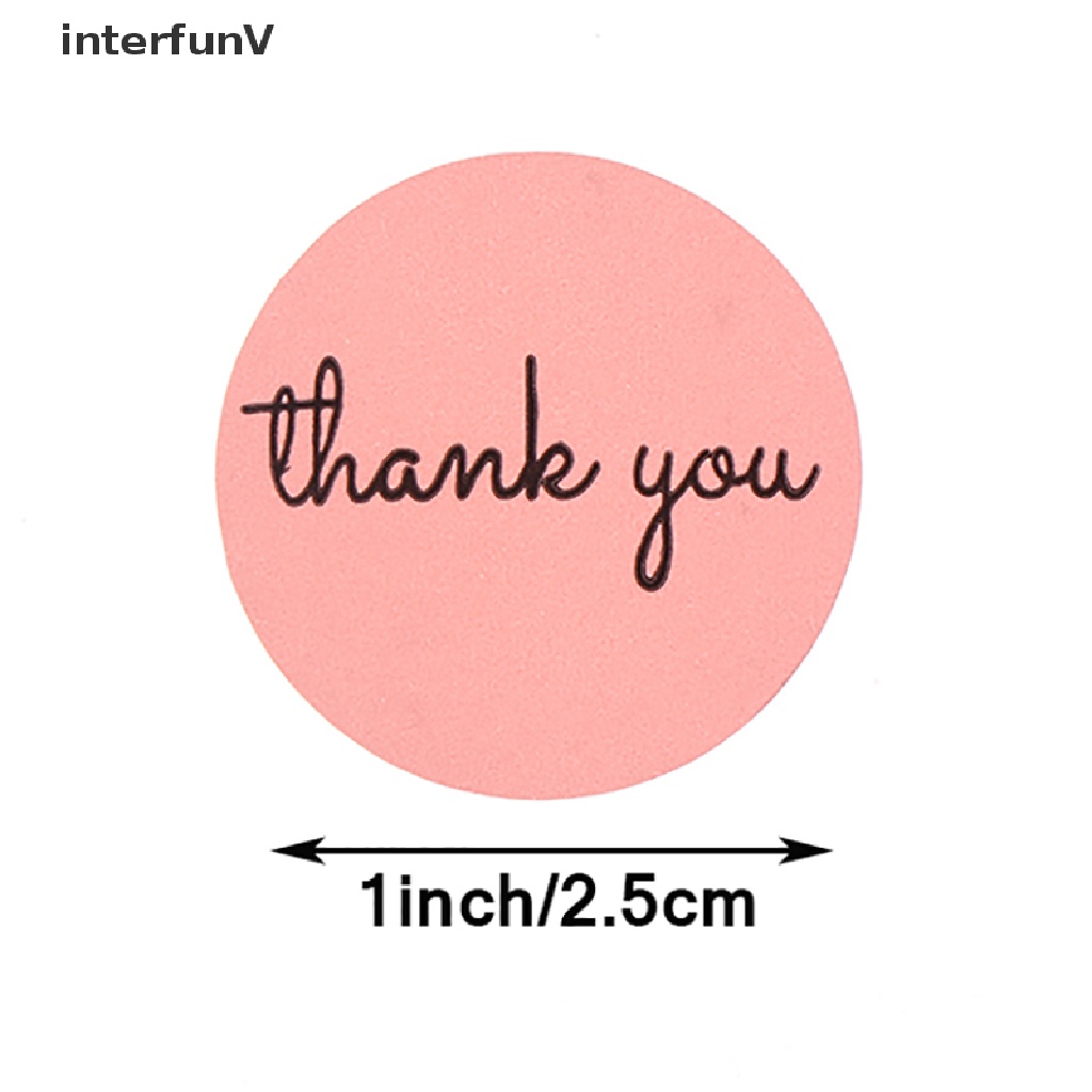 Set 500 Sticker Thank You 1inch Màu Hồng Dùng Để Dán Nhãn Trong Lễ Hội