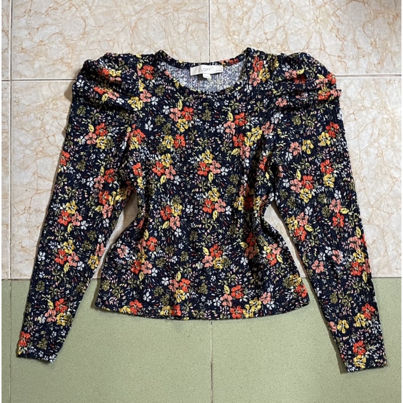 Áo LOFT Dư Xịn Tay Phồng Sang Xịn Hoa Size S