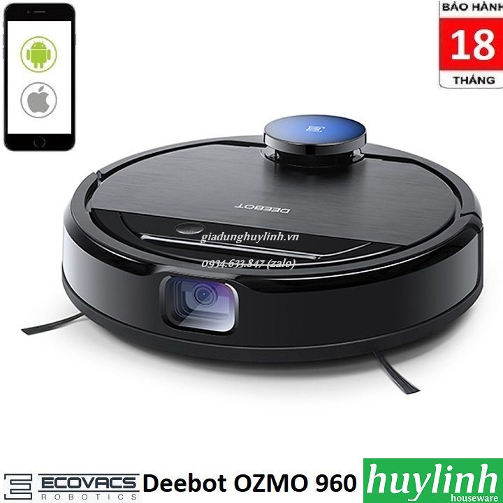 [Mã ELHAMS5 giảm 6% đơn 300K] Robot hút bụi lau nhà Ecovacs Deebot OZMO 960 - Chính hãng