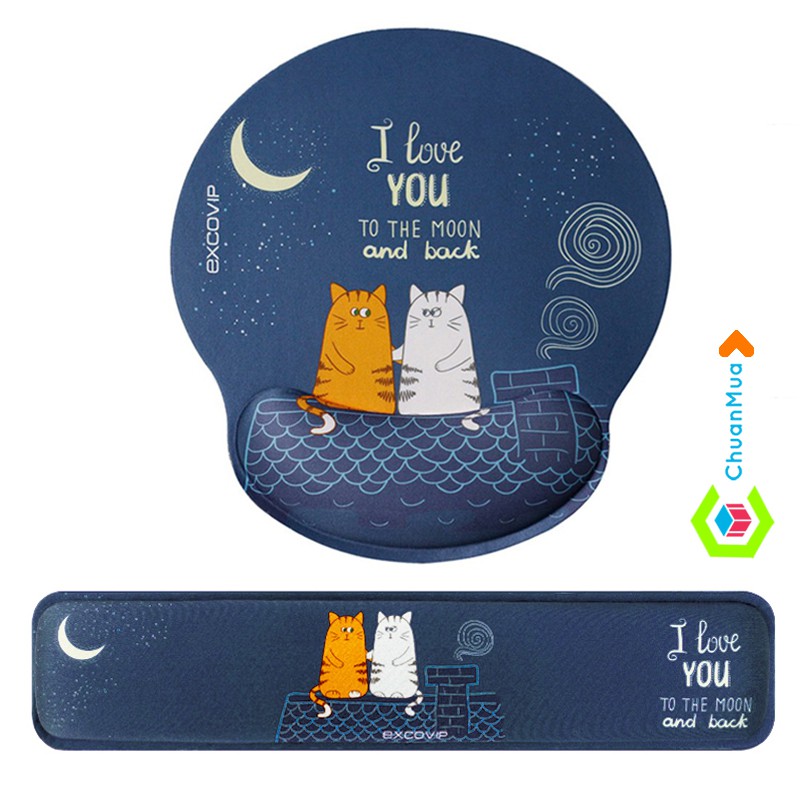 Miếng Lót Chuột Có Đệm Kê Tay Hình Mèo Cute, Pad Mouse Silicon | BigBuy360 - bigbuy360.vn