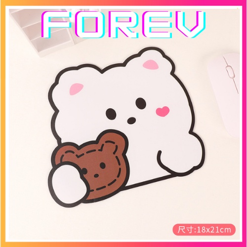 Miếng lót chuột máy tính Forev, bàn di chuột dễ thương 200x200mm, tấm lót chuột hình gấu tấm đệm cao su dày chống trượt | BigBuy360 - bigbuy360.vn