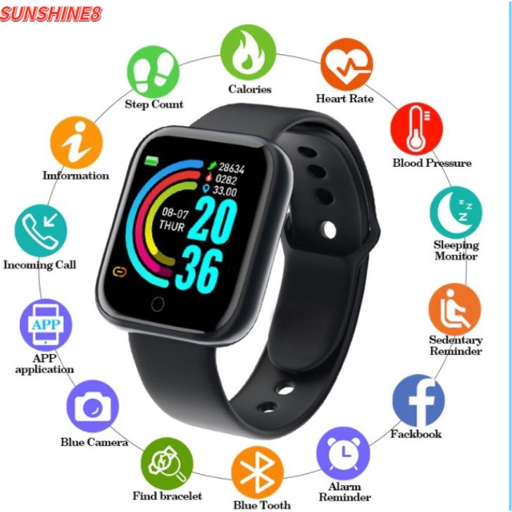 【SUN】Đồng Hồ Thông Minh Y68 Pro Kết Nối Bluetooth Hỗ Trợ Theo Dõi Sức Khỏe