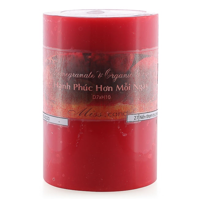 Bộ nến thơm Hạnh Phúc 10 - Bộ 3 nến thơm D7H10 Miss Candle MIC0260 7 x 10 cm (Đỏ, hương dâu tây)