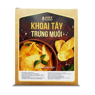 Khoai tây sấy giòn vị trứng muối Anfafoco gói 25 gram ( Tặng 1 gói 25 gram Da cá/ Khoai tây cho mỗi đơn hàng)
