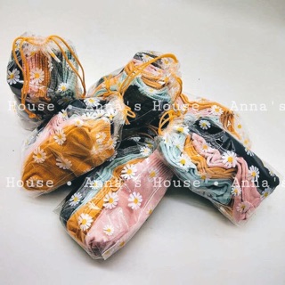 Set 10 đôi vớ hoa cúc kèm túi ( mỗi màu 2 đôi )