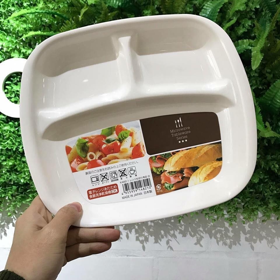 Khay đựng cơm chia ngăn, khay ăn dặm, ăn đồ nướng BBQ Inomata - hàng nội địa Nhật