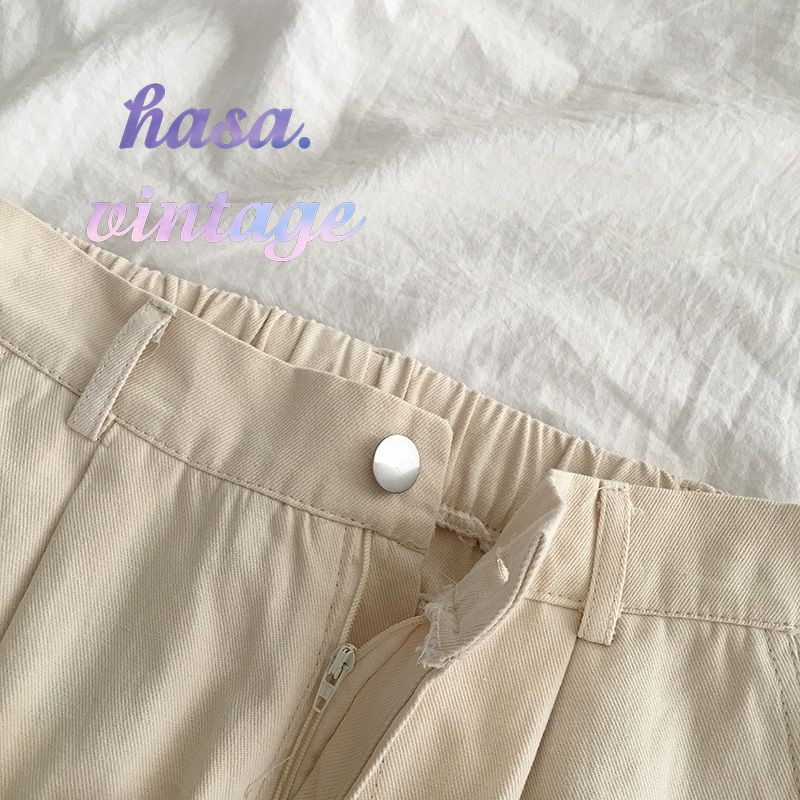 [Sẵn đen]🌿 Quần kaki suông rộng cạp nút phía sau lưng chun basic ulzzang 🔥 | BigBuy360 - bigbuy360.vn