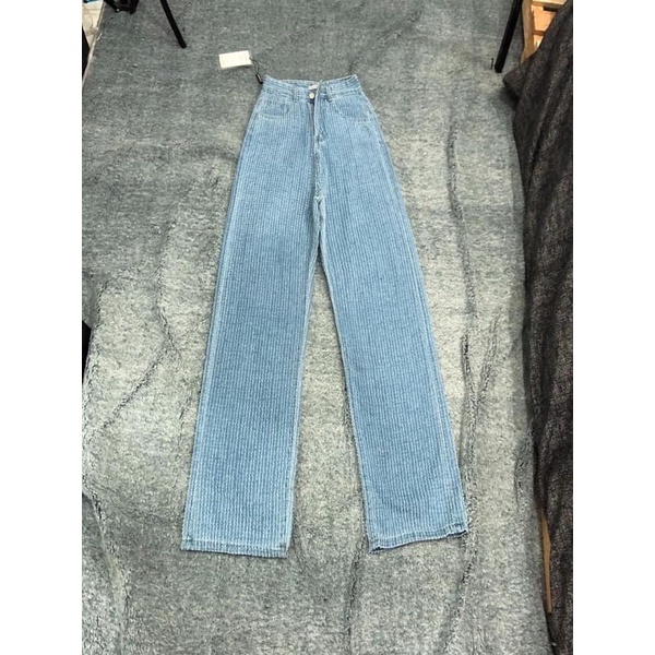 quần jean xù nổi cao cấp lưng siêu cao, dài 100-102cm, hàng xịn đẹp kèm video