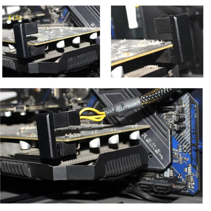 Bộ Chuyển Đổi Nguồn Điện GPU VGA 8Pin 6pin 180 Độ Sang 8Pin 6pin Female Màu Đen