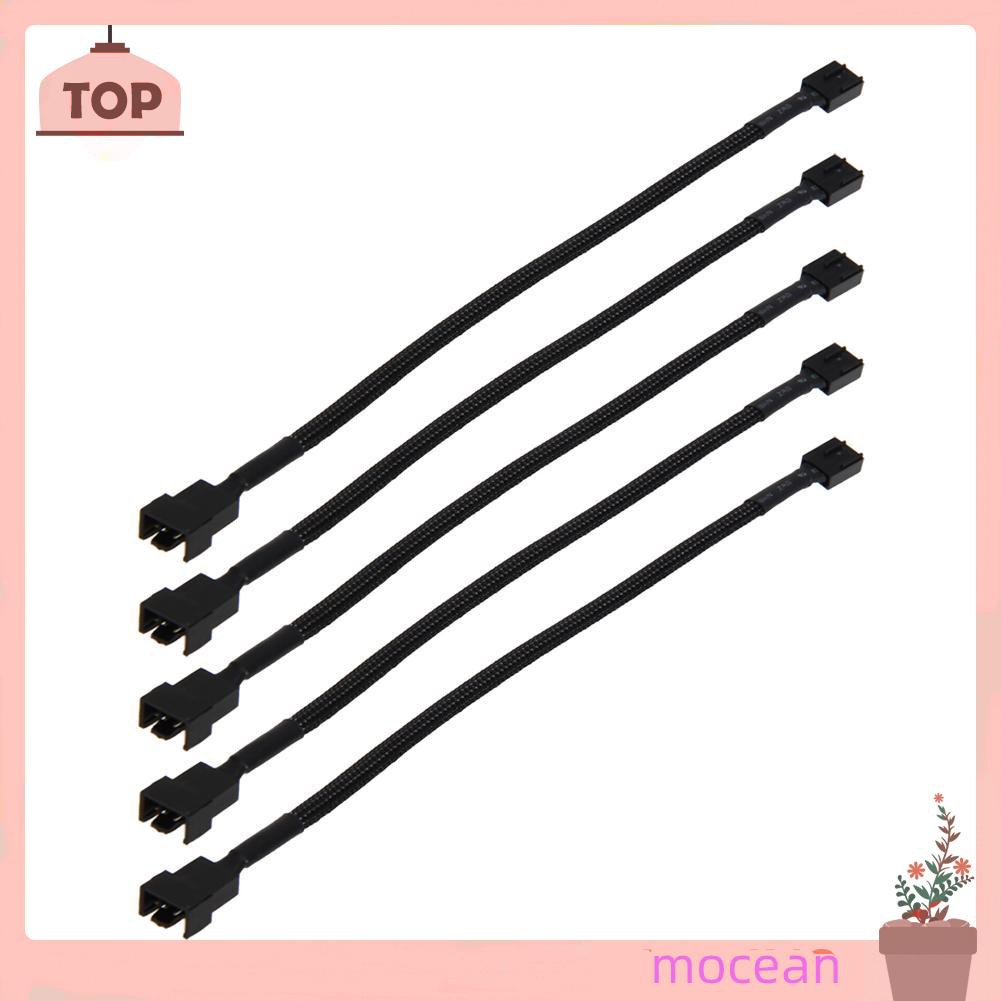 Mocean Bộ 5 Dây Cáp Nối Dài 12in 4 Pin Pwm Cho Máy Tính